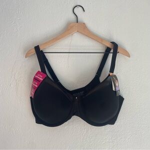 Bali Black Seamless Underwire Bra with Adjustable Straps